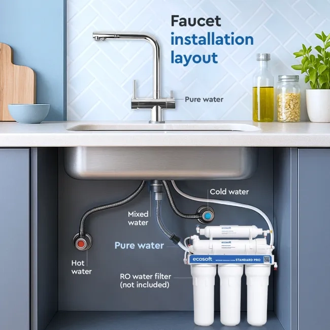 3 way tap kitchen drinking faucet