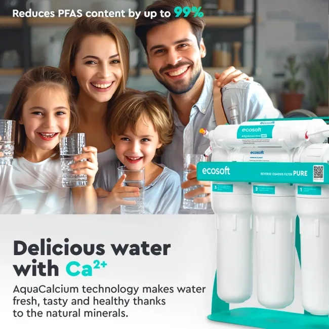 PURE AquaCalcium Mint reverse osmosis filter with pump