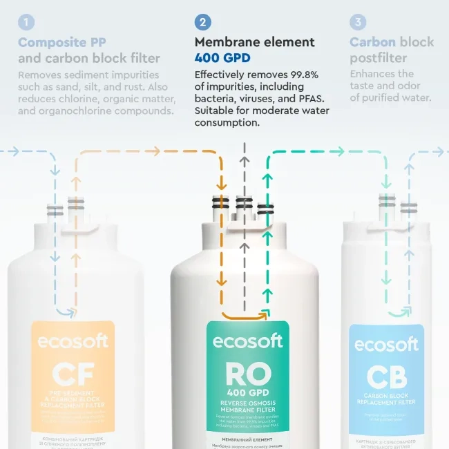Ecosoft 400 GPD membrane element for CROSS 60