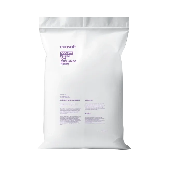 Ecosoft Ecolite Demin equilibrated mixed bed ion exchange resin 25 L