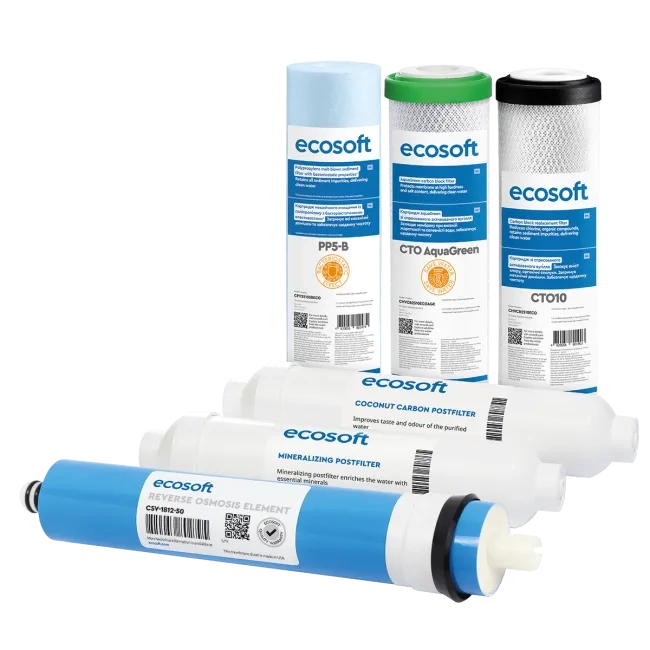 Ecosoft Standard reverese osmosis annual 5-stage replacement filter set