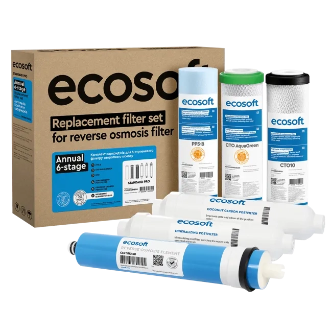Ecosoft Standard reverese osmosis annual 5-stage replacement filter set