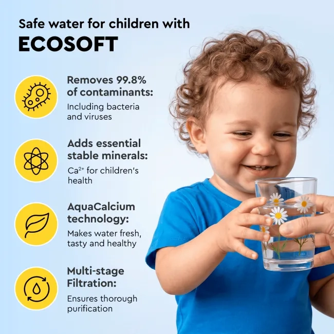 Ecosoft PURE AquaCalcium annual replacement filter set with membrane