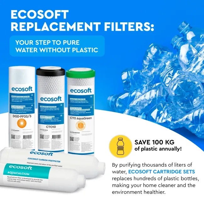 Ecosoft PURE AquaCalcium light replacement filter set without membrane