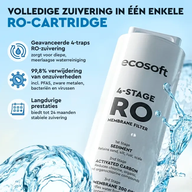 Ecosoft SPARK smart countertop reverse osmosis dispenser with sparkling, cold & hot water