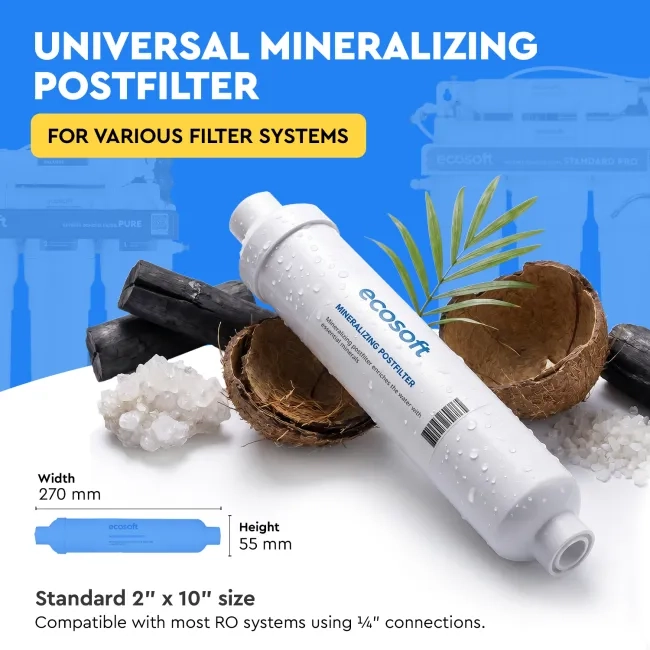 Ecosoft mineralizing postfilter for reverese osmosis filter