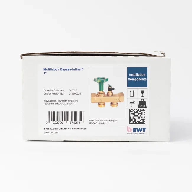 Kit de conexión Ecosoft para descalcificador 1″ × ¾″