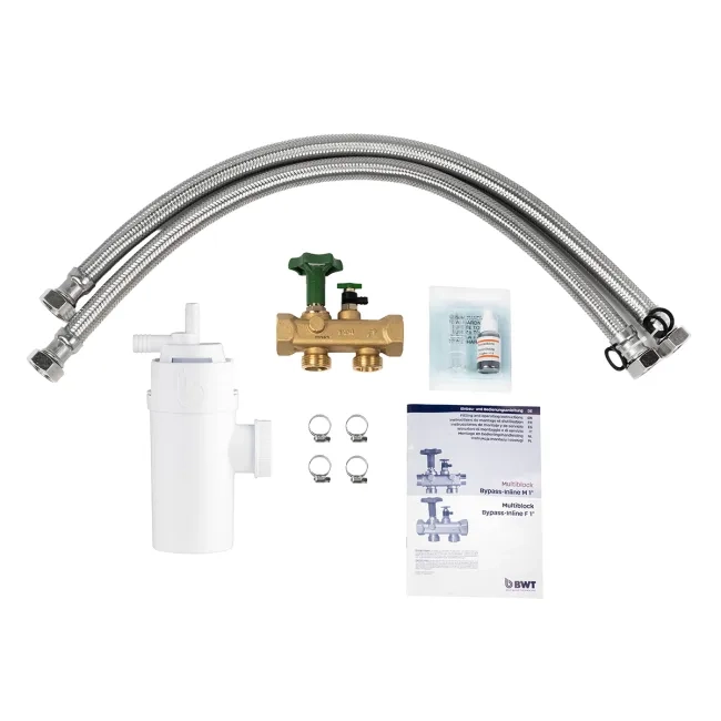Kit de conexión Ecosoft para descalcificador 1″ × ¾″