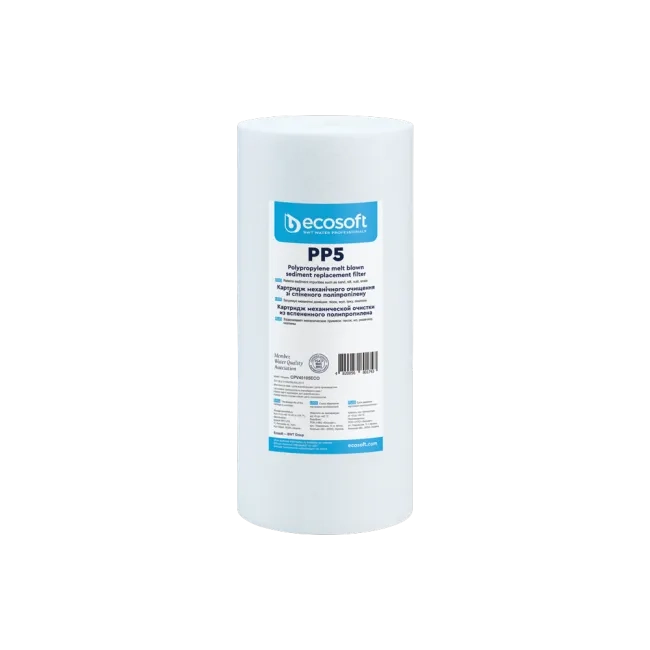 PP smeltgeblazen sedimentfilter BB10 4,5″×10″ 5 micron