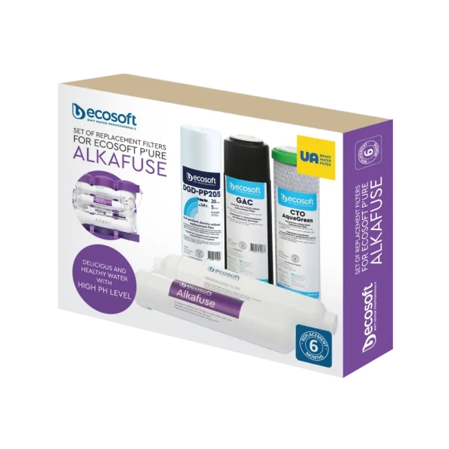 P'URE Alkafuse set de 5 filtres de remplacement PP5-GAC-CTOAG-ALKAFUSE- POSTMIN