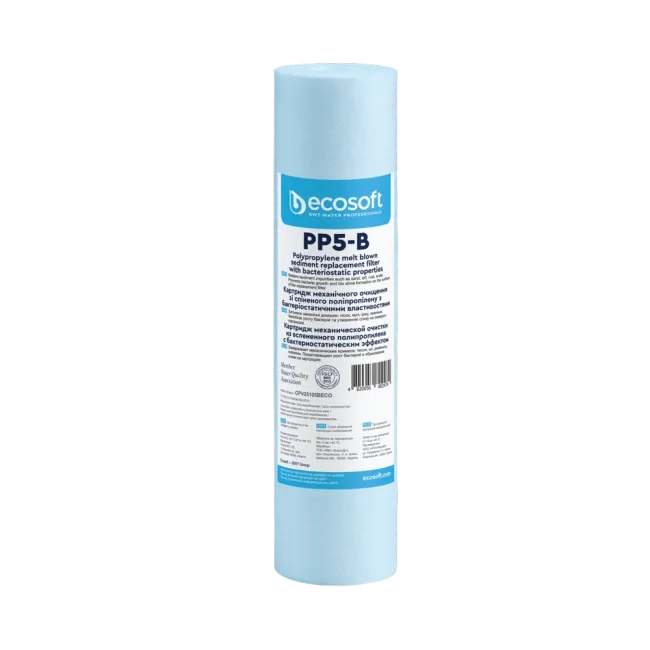 Ecosoft PP melt blown sediment filter with bacteriostatic effect, 2.5″×10″