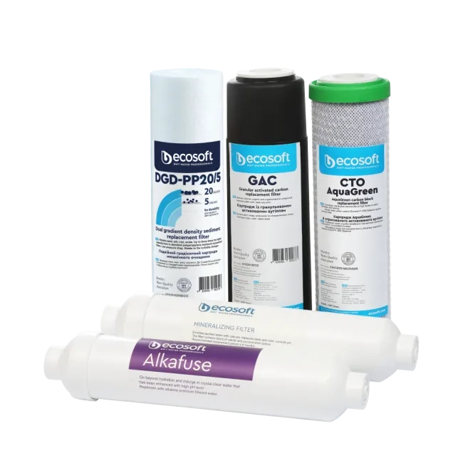 P'URE Alkafuse set de 5 filtres de remplacement PP5-GAC-CTOAG-ALKAFUSE- POSTMIN
