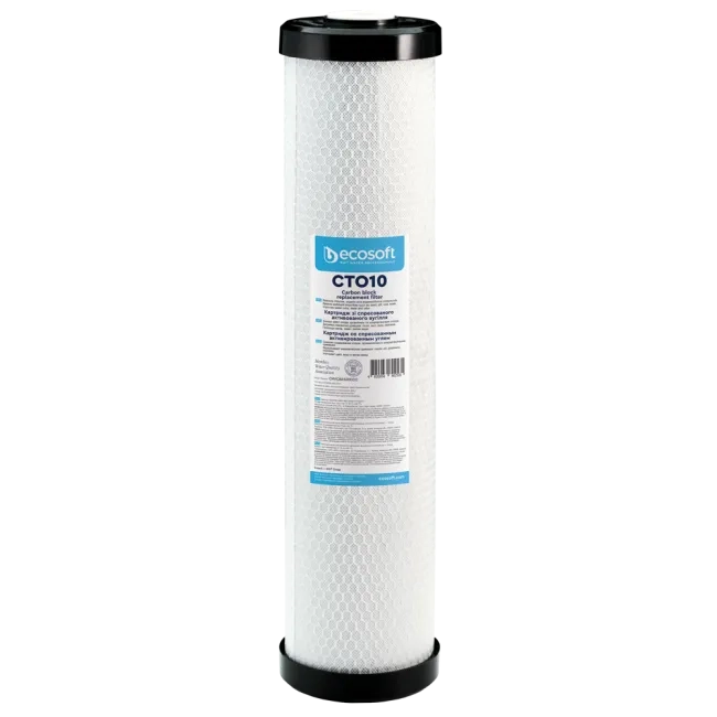 Ecosoft coconut shell carbon block filter, 4.5″×20″