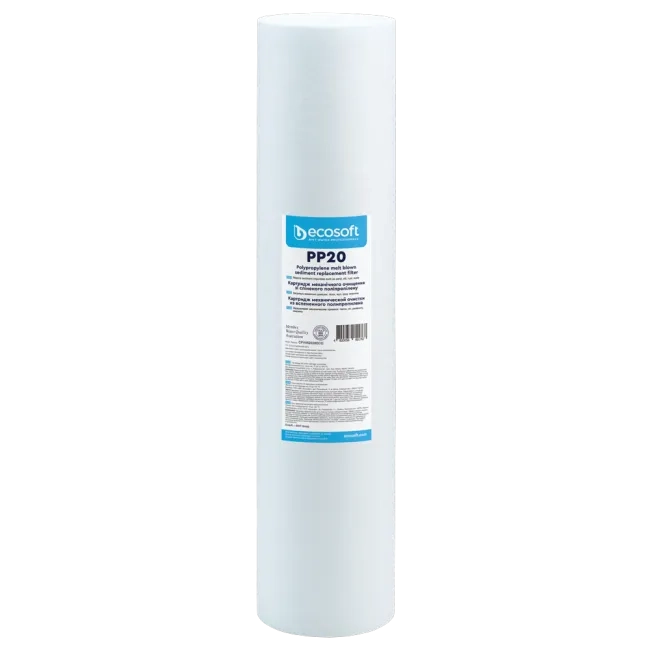 Ecosoft PP melt blown sediment filter, 4.5″×20″, 20 micron