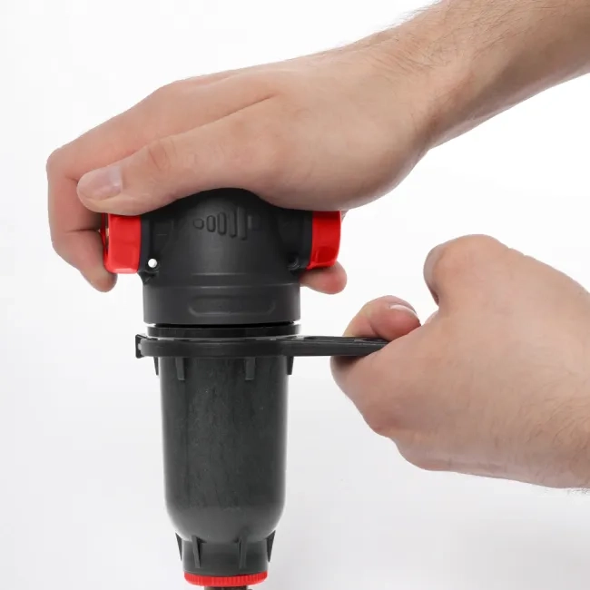 Self-Cleaning PA-R Filter with 304 Stainless Steel Mesh Cartridges, with ½” FM and ¾” M Connection
