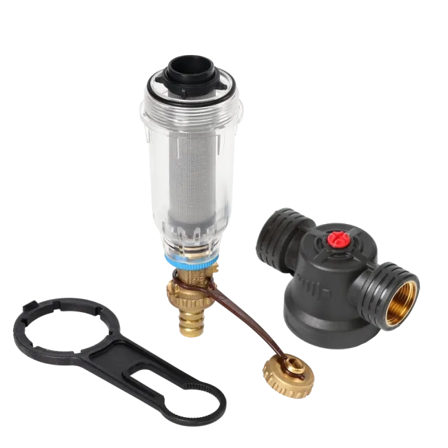 Self-Cleaning SAN Filter with 304 Stainless Steel Mesh Cartridges, ½" F