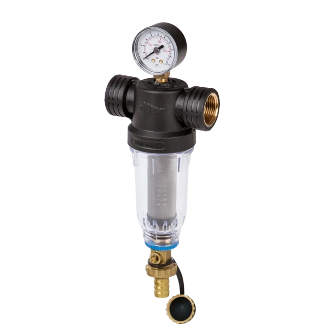 Self-Cleaning SAN Filter with 304 Stainless Steel Mesh Cartridges, ½" F