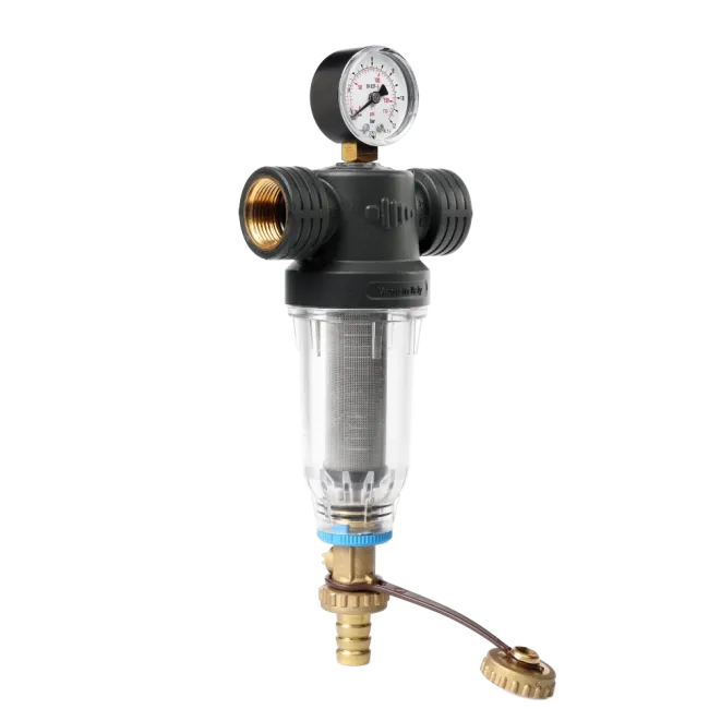 Self-Cleaning SAN Filter with 304 Stainless Steel Mesh Cartridges, ½" F