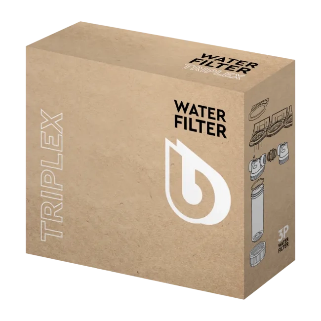 3-stage water filter for well or rain water ¾– ¾"