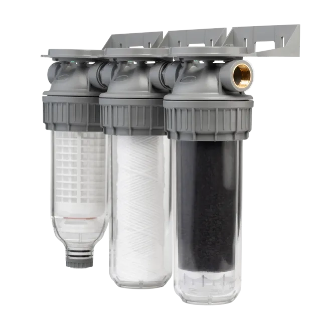 3-stage water filter for well or rain water ¾– ¾"