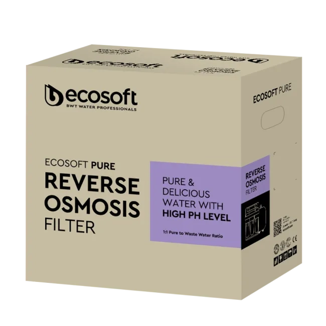 PURE Alkafuse reverse osmosis filter on metal rack with pump