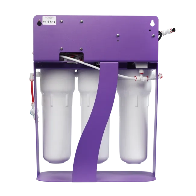 PURE Alkafuse reverse osmosis filter on metal rack with pump