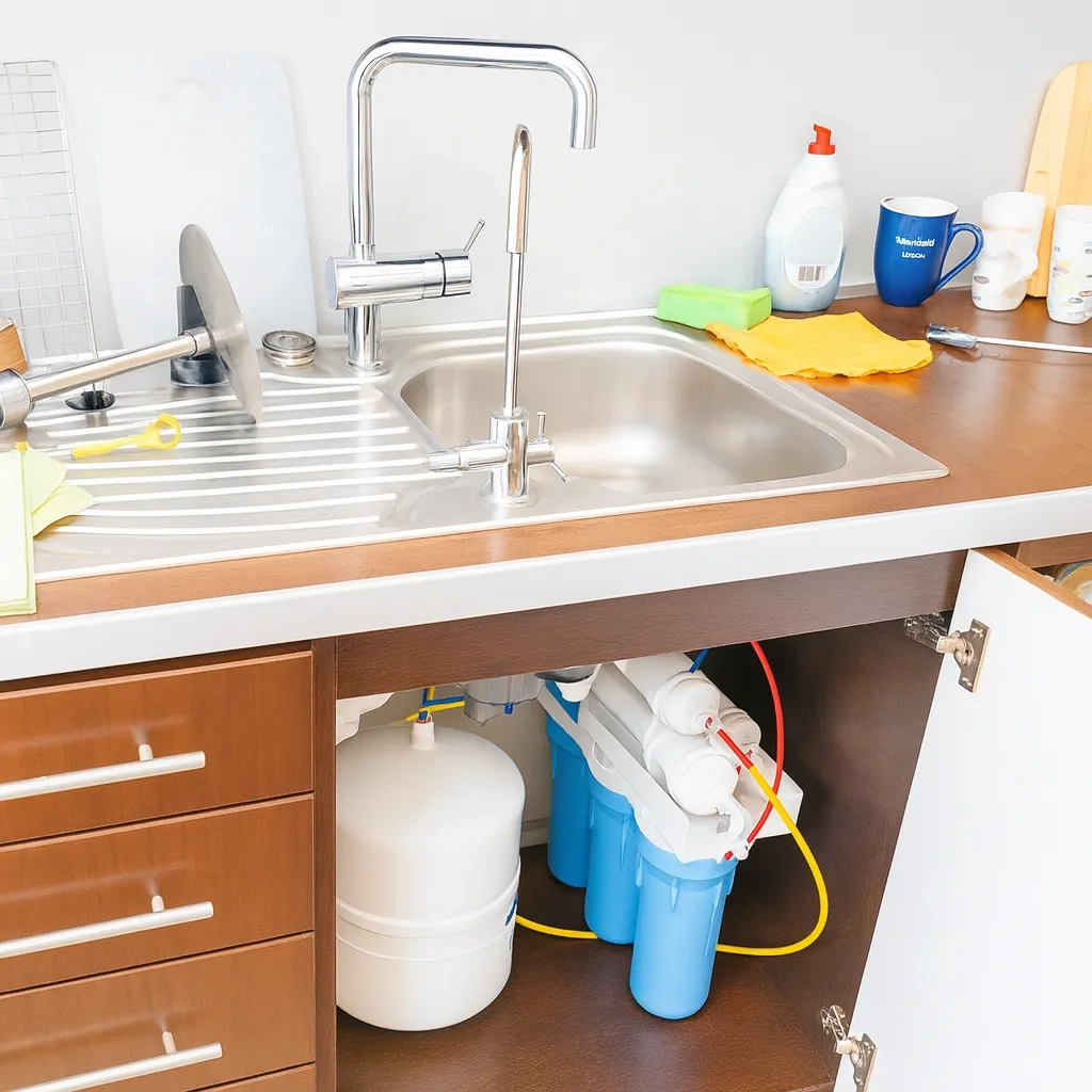 Drinking water filter in an apartment