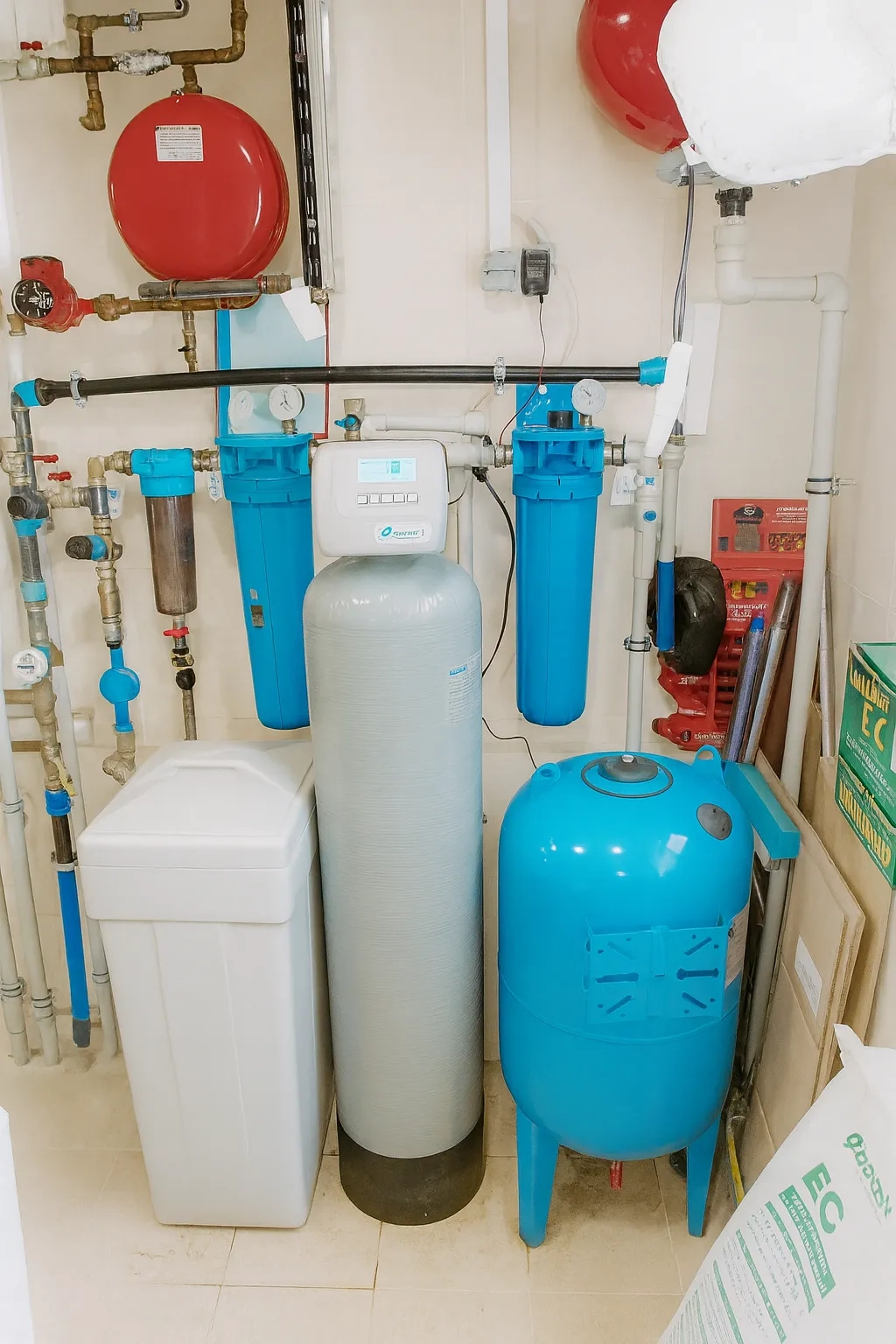 Whole-house water filtration in Berezivka cottage