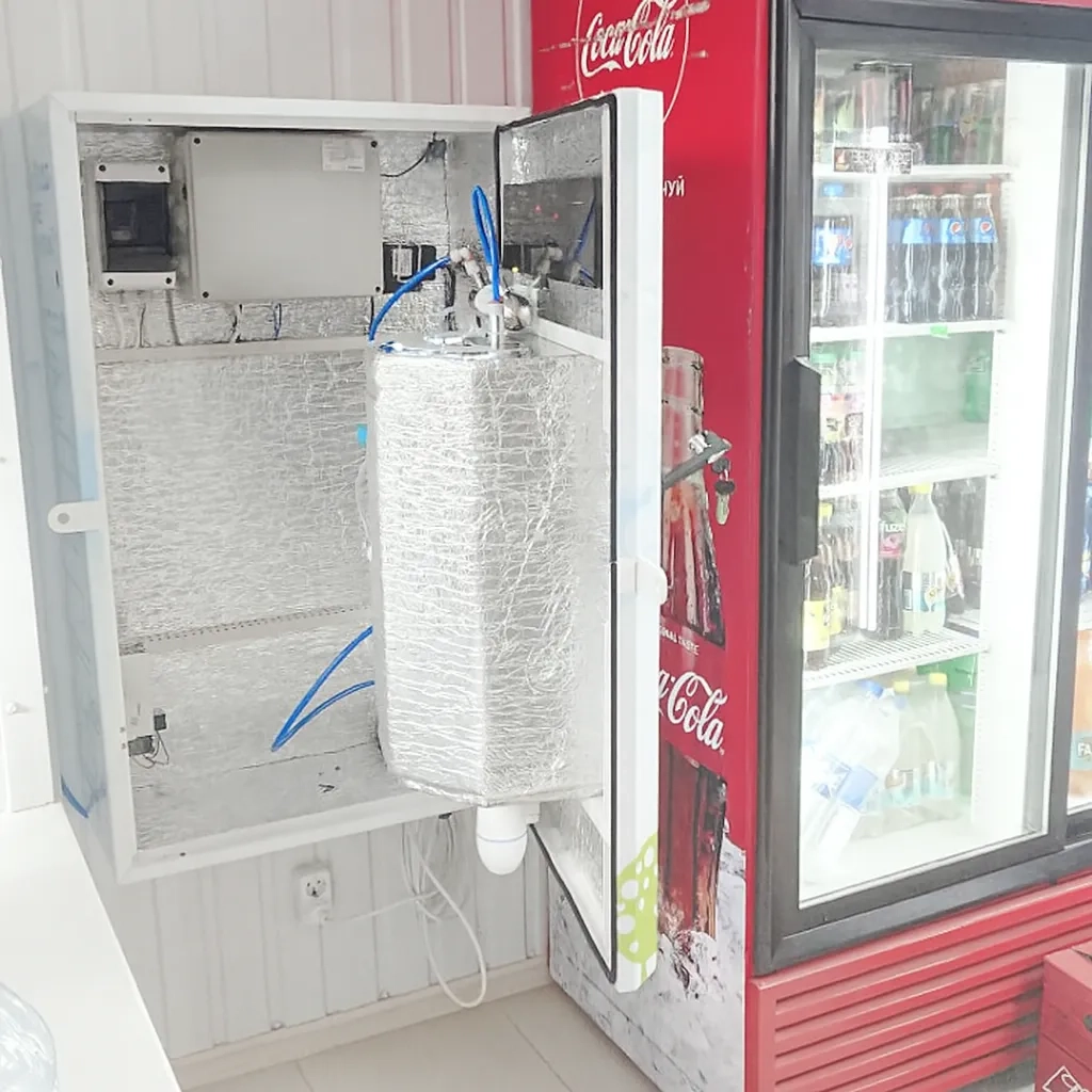 Drinking water panel in Irpin supermarket