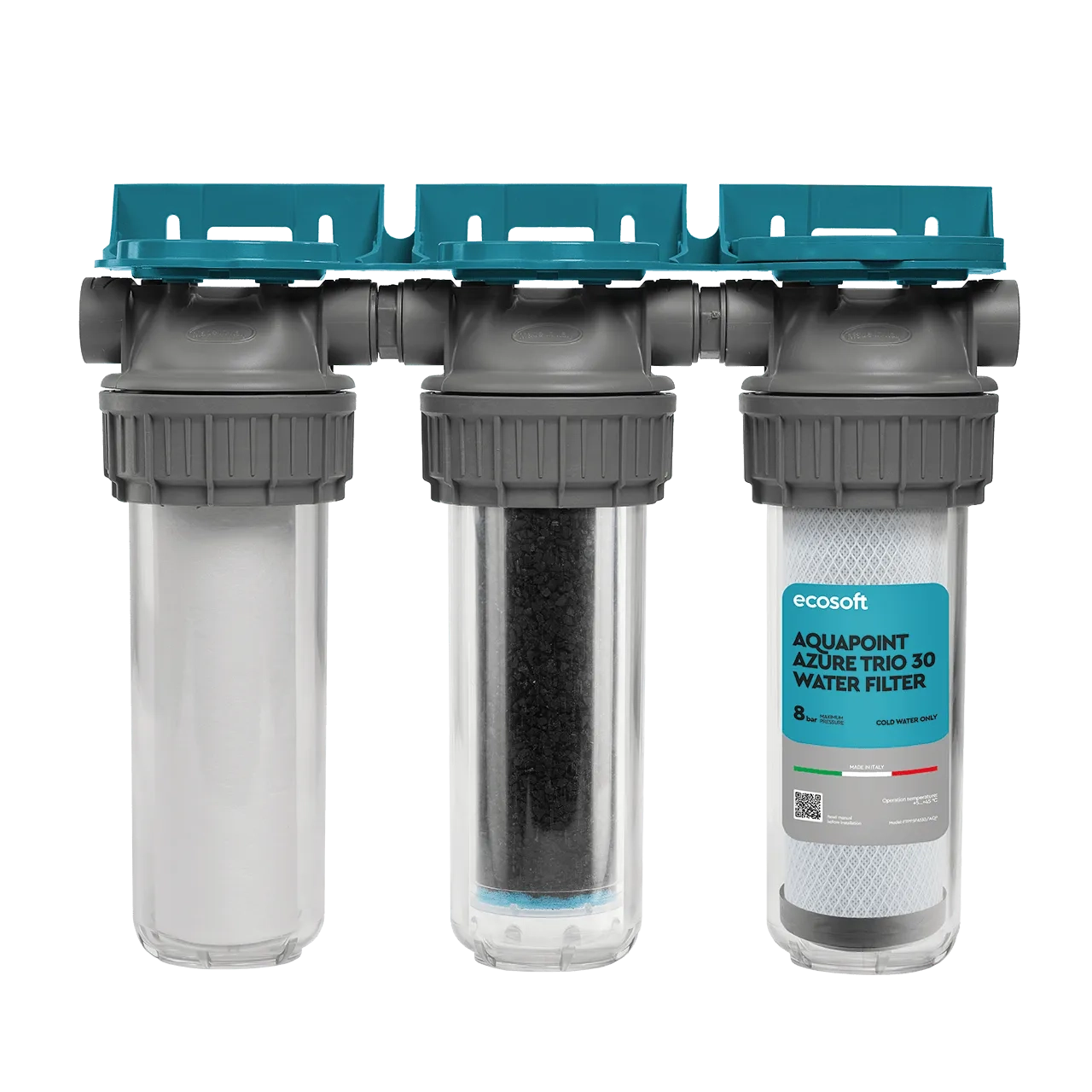 Ecosoft Aquapoint Azure Trio water filter, 1/2"
