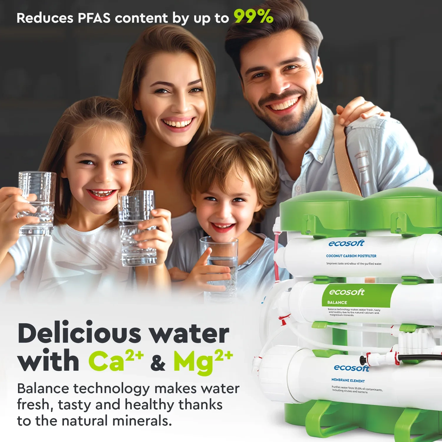 Ecosoft PURE Balance reverse osmosis filter