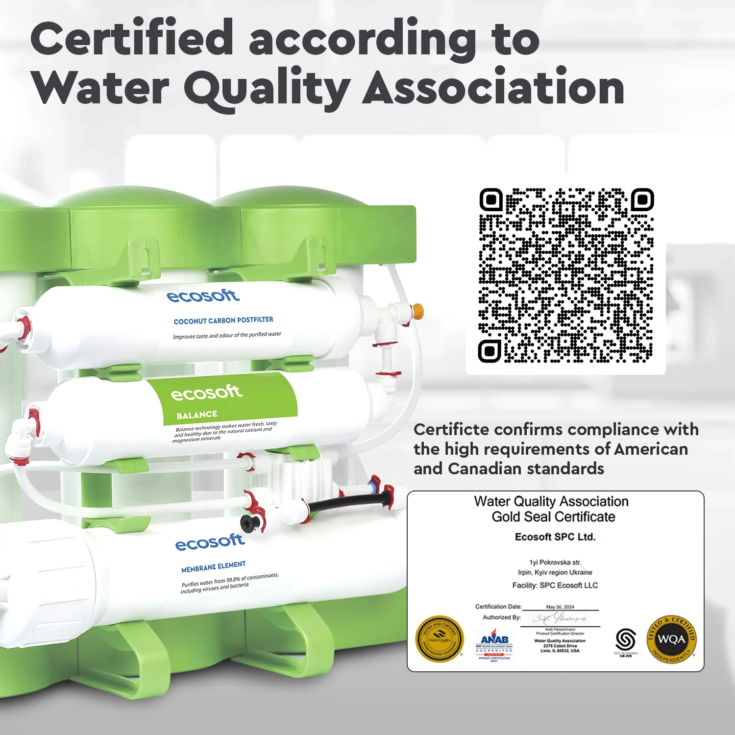 Ecosoft PURE Balance reverse osmosis filter