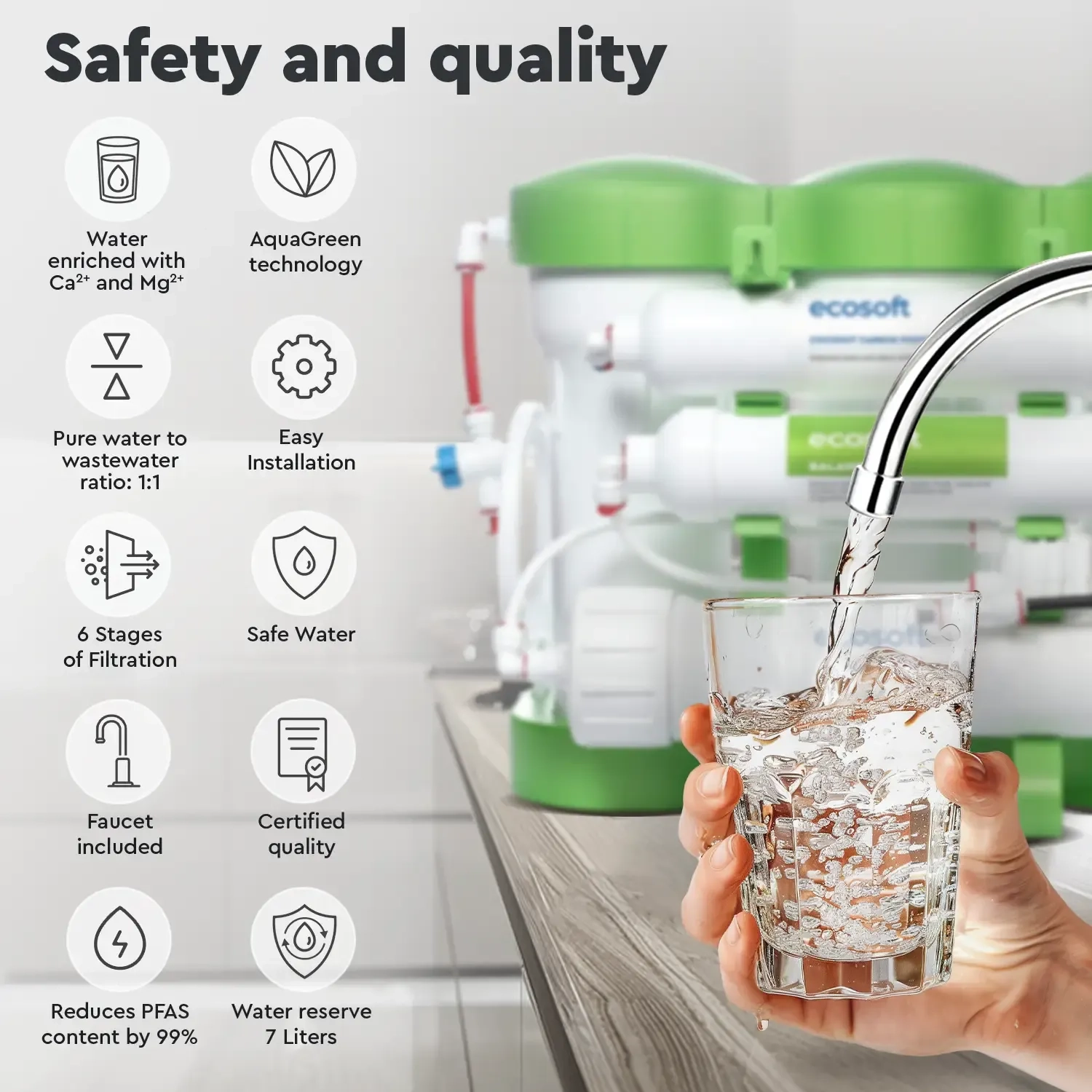 Ecosoft PURE Balance reverse osmosis filter