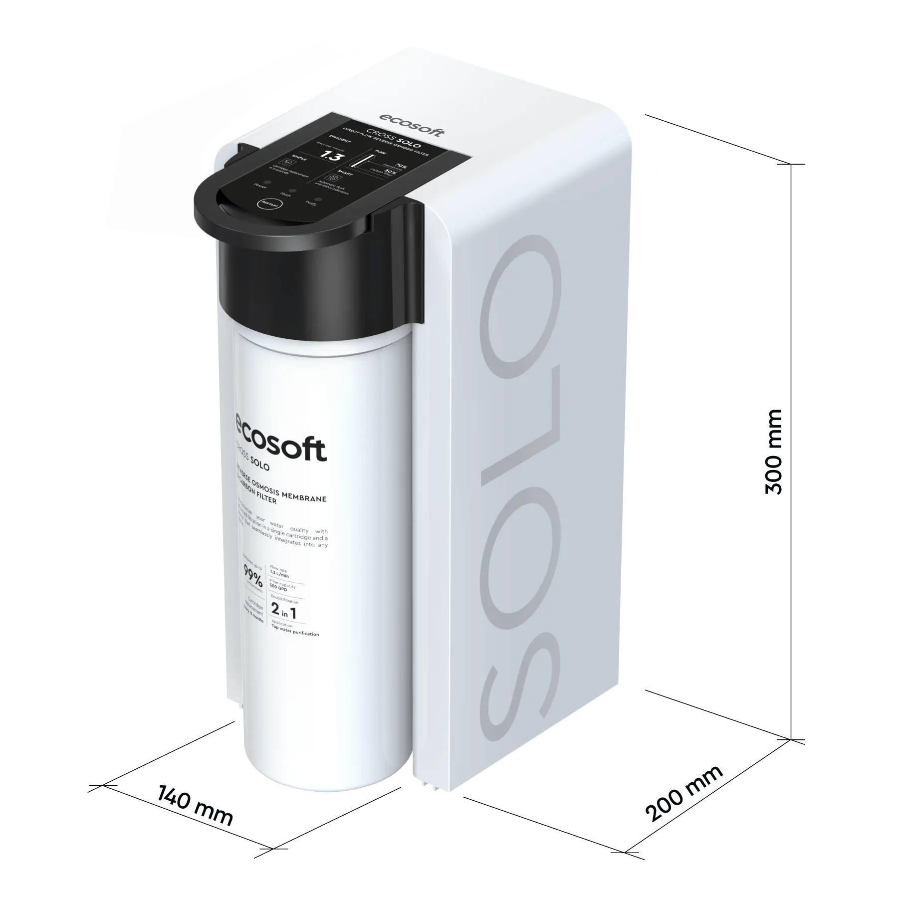 CROSS Solo direct flow reverse osmosis filter