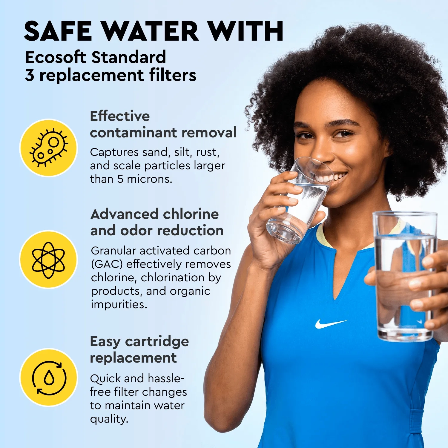 Ecosoft Standard reverese osmosis prefiltration replacement filter set