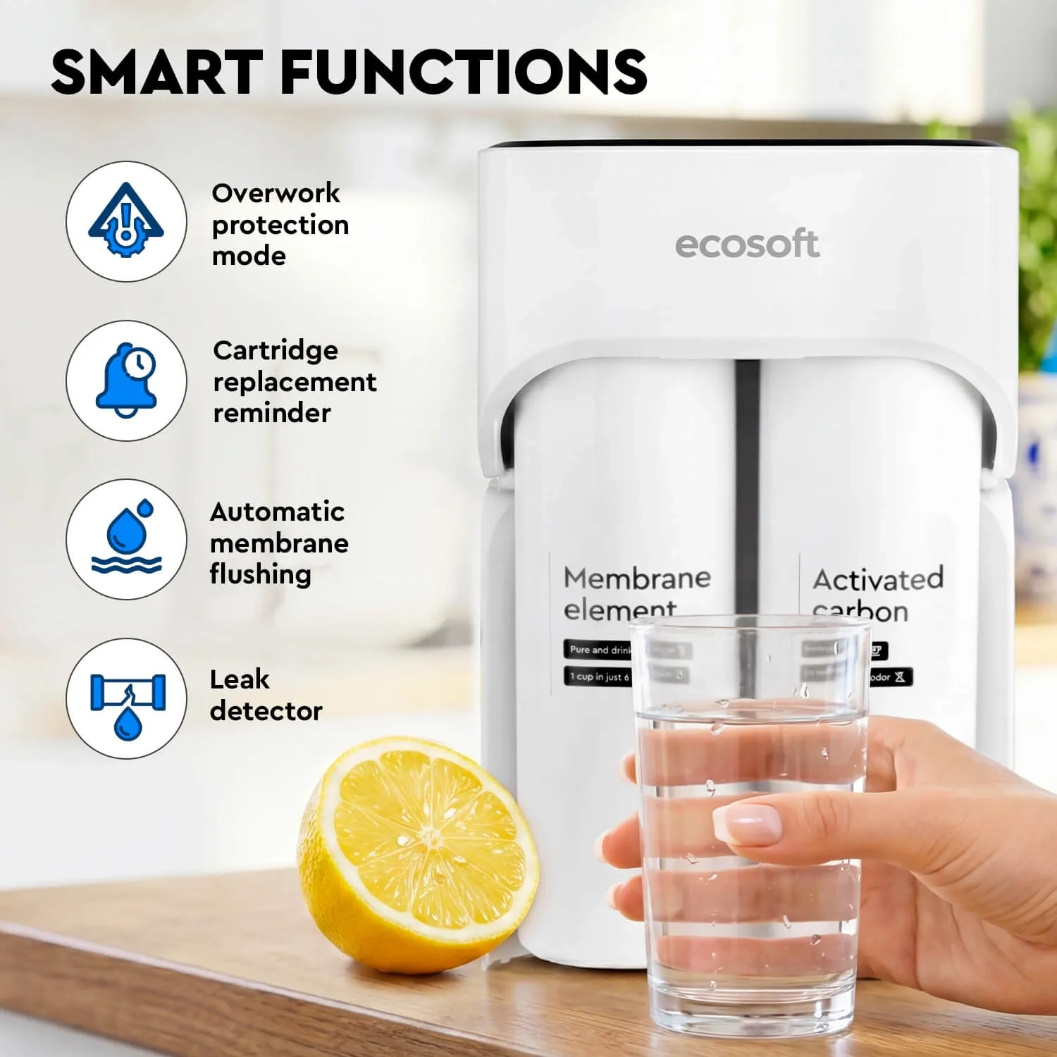 Ecosoft CROSS MAX direct flow reverse osmosis filter