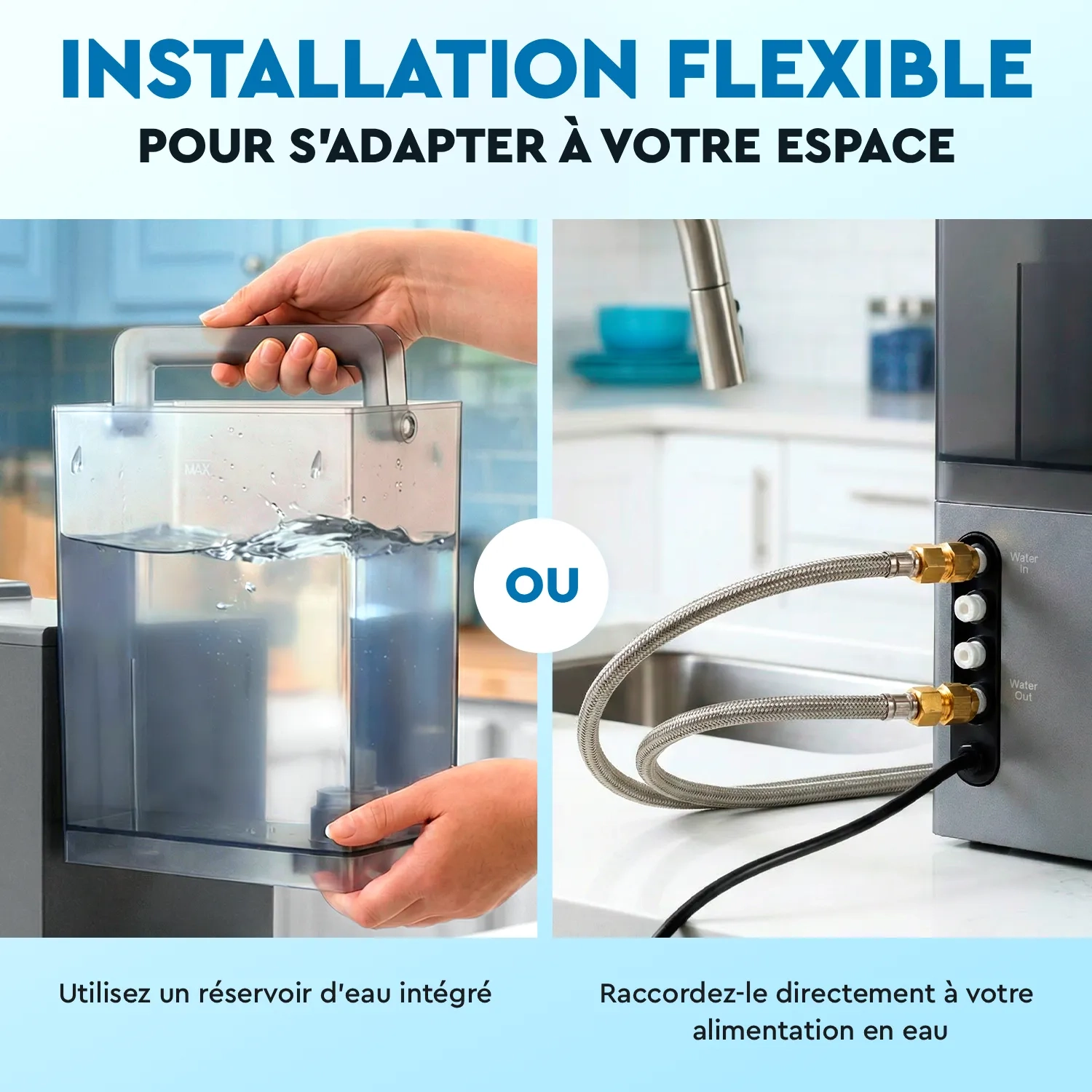 Ecosoft SPARK smart countertop reverse osmosis dispenser with sparkling, cold & hot water