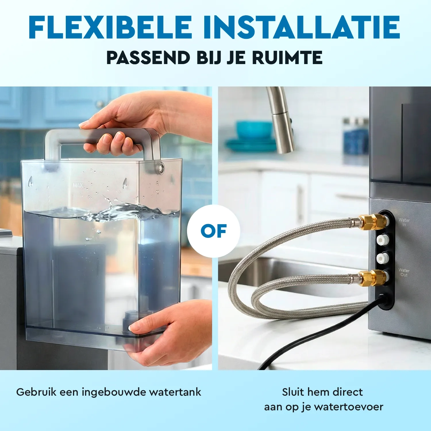 Ecosoft SPARK smart countertop reverse osmosis dispenser with sparkling, cold & hot water