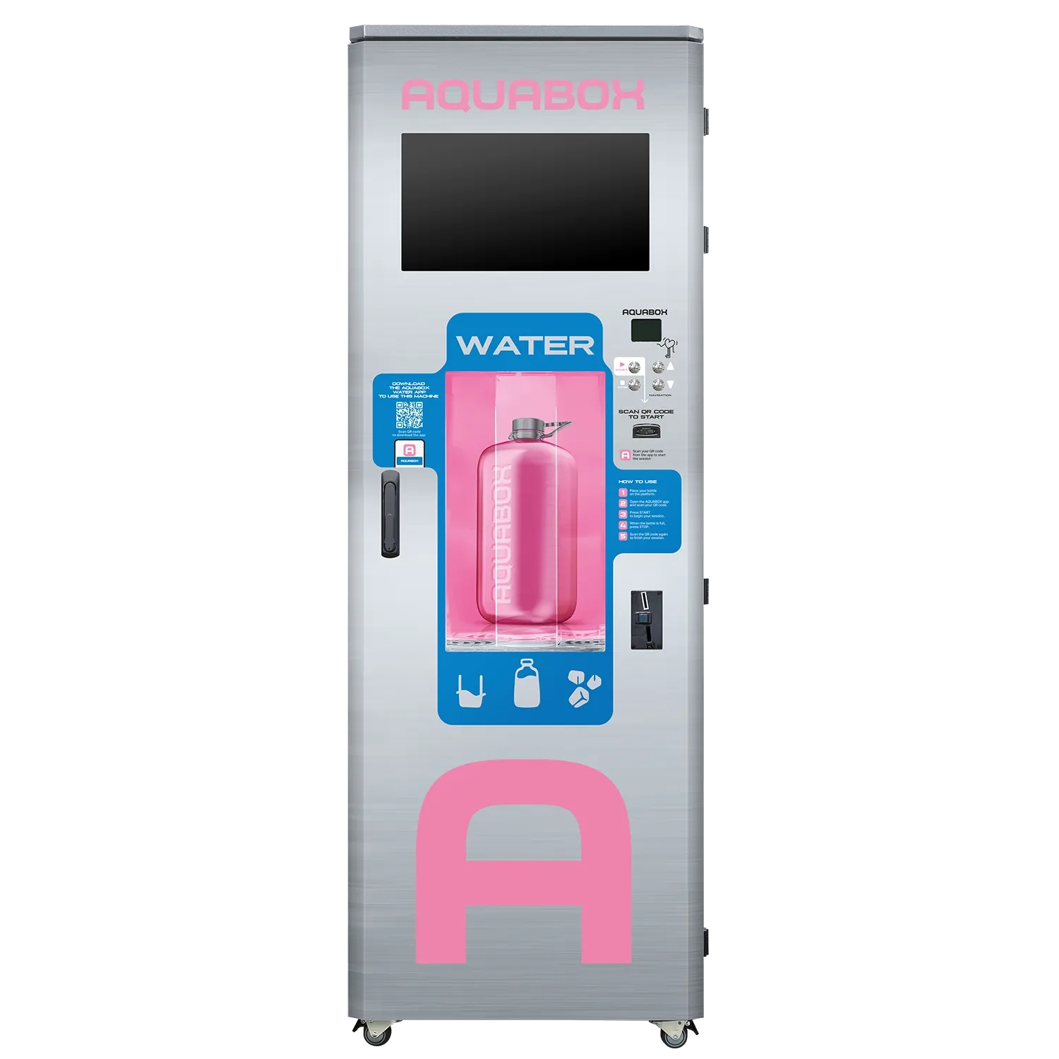 Ecosoft INOX AQUABOX 150 A reverse osmosis water vending machine