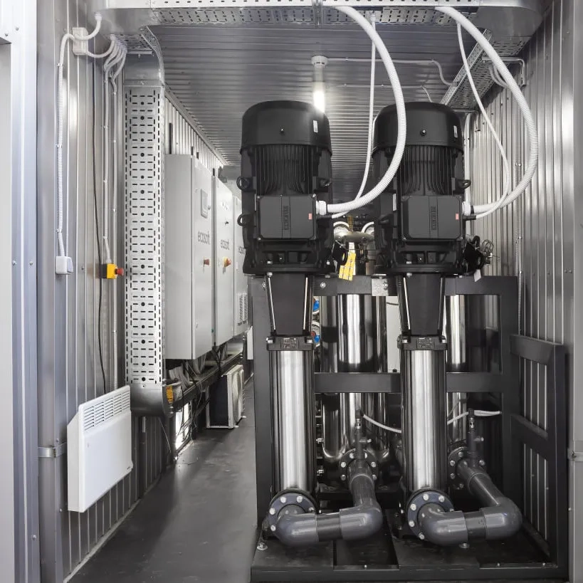 Osmosi inversa containerizzata per la fornitura di acqua di processo ad alta capacità
