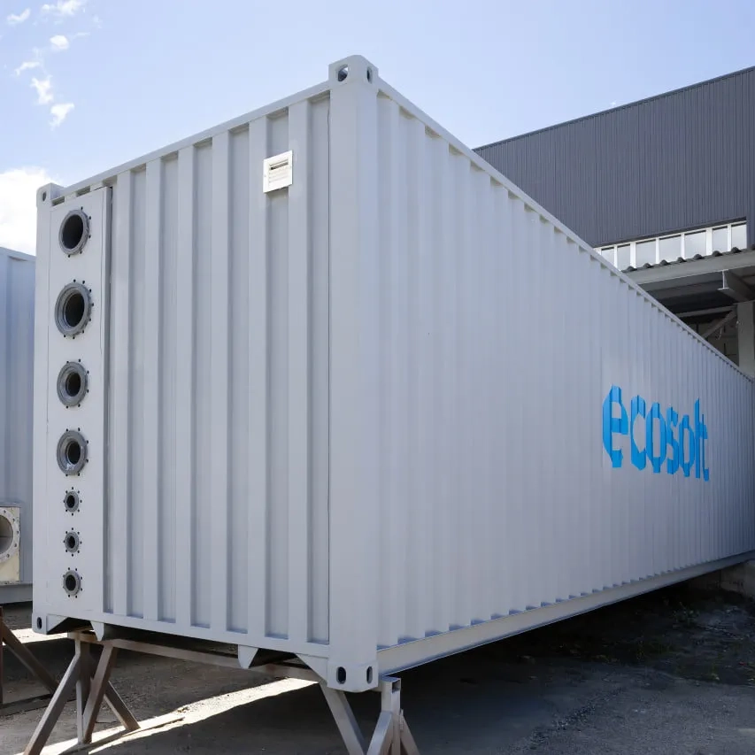 Impianto containerizzato per il trattamento industriale dell’acqua per una rapida integrazione in sito