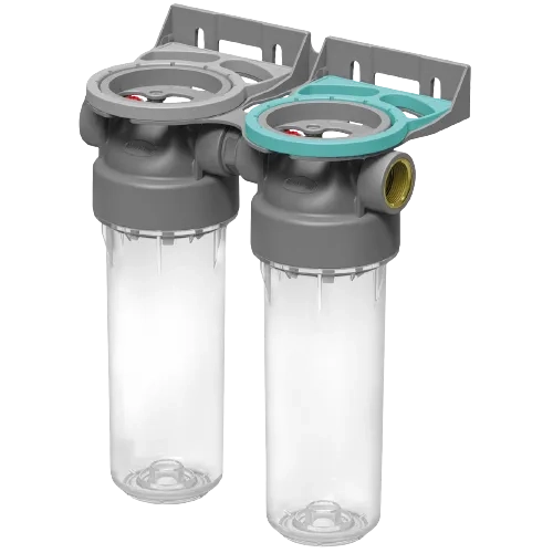 2P housing ECO DUPLEX 9" ¾ transparent PET bowl ½ – ½"