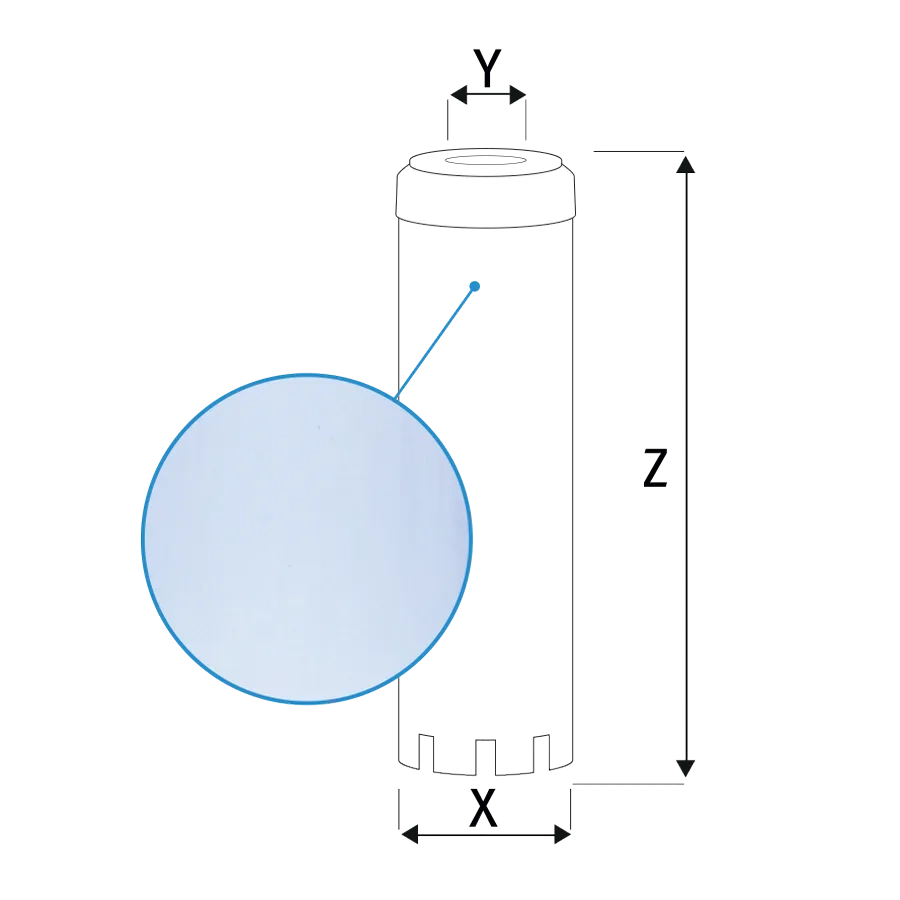 CVT Empty transparent cartridge