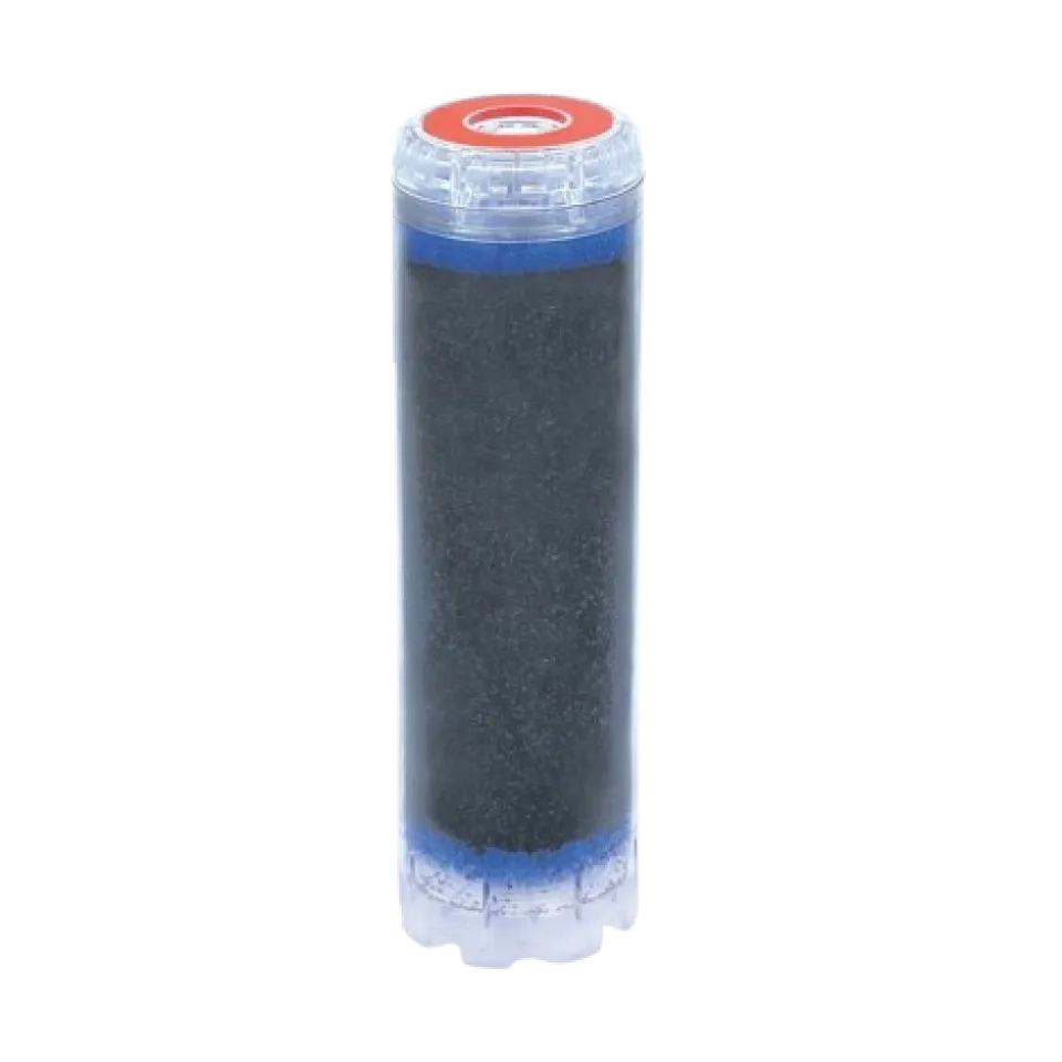 Transparent cartridge with granular activated carbon 9" ¾