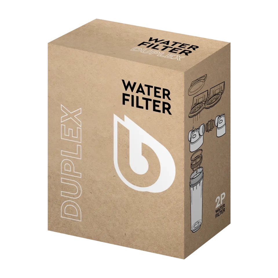 2P housing ECO DUPLEX 9" ¾ transparent PET bowl ½ – ½"