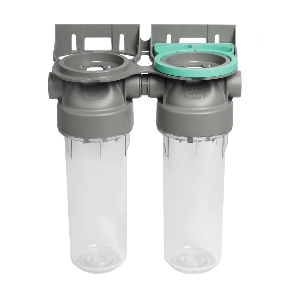 2P housing ECO DUPLEX 9" ¾ transparent PET bowl ½ – ½"