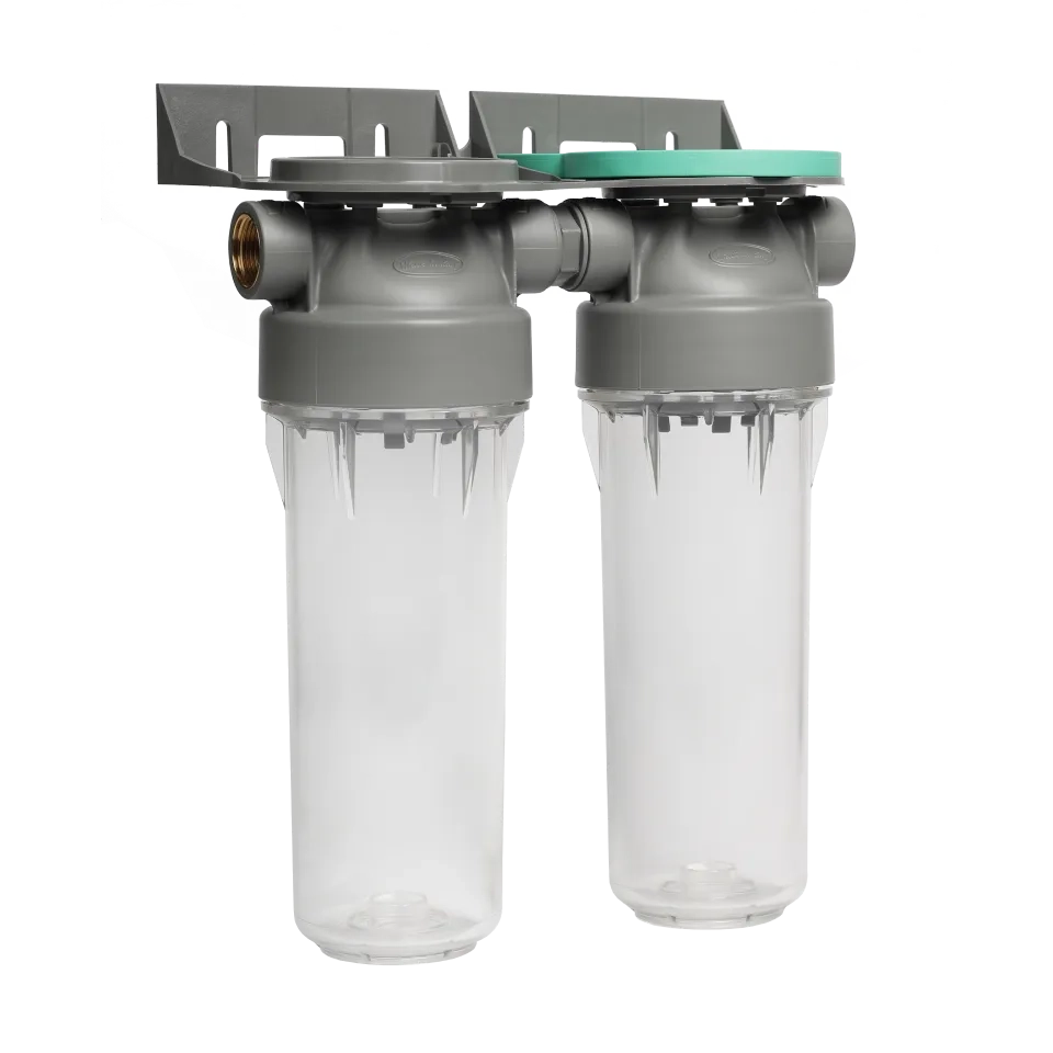 2P housing ECO DUPLEX 9" ¾ transparent PET bowl 1 – 1"