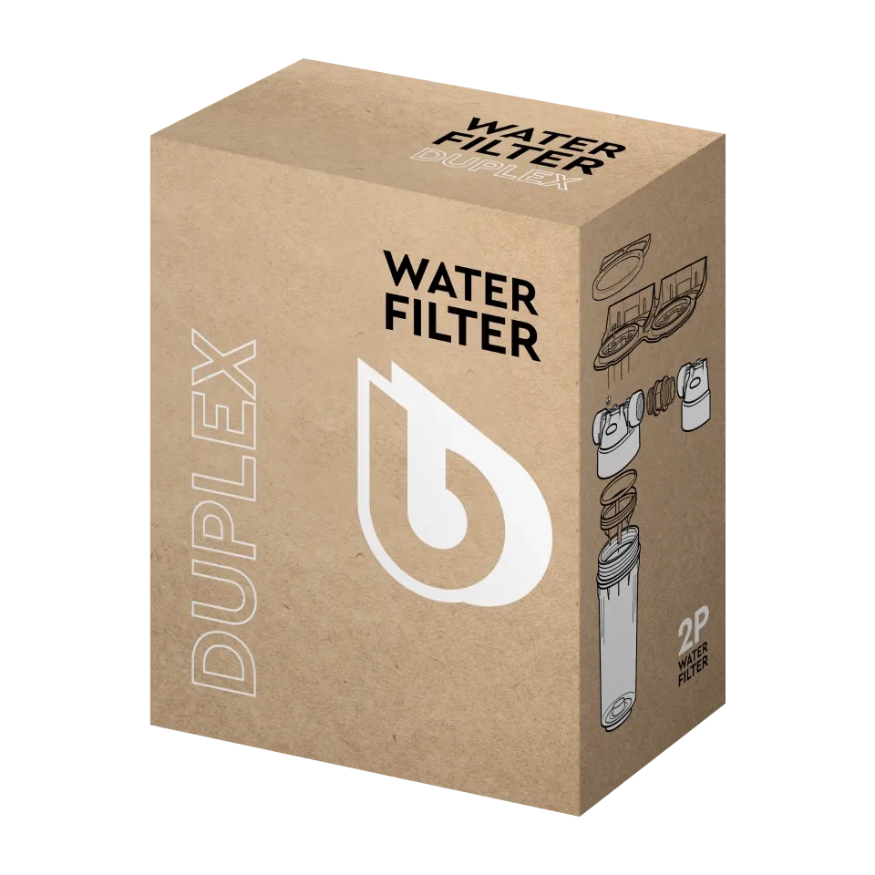 2P housing ECO DUPLEX 9" ¾ transparent PET bowl 1 – 1"