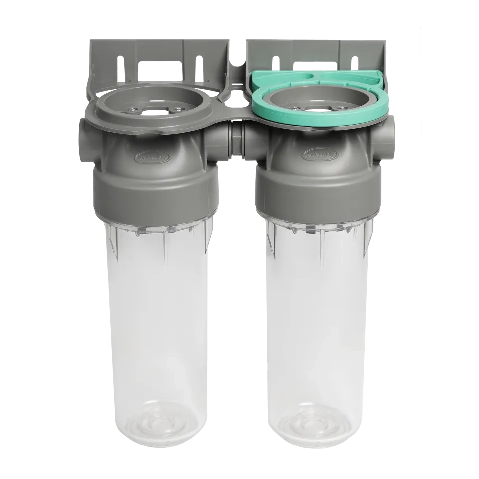 2P housing ECO DUPLEX 9" ¾ transparent PET bowl ¾ – ¾"