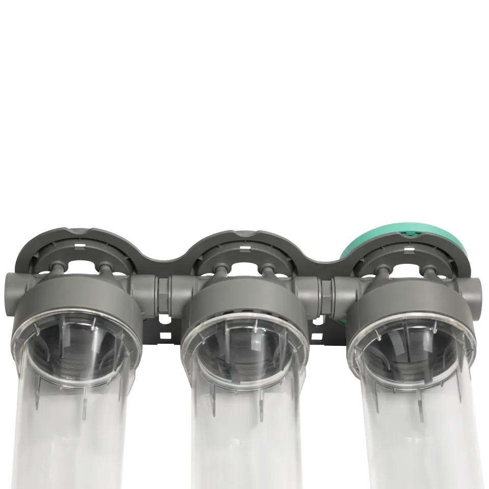 2P housing ECO TRIPLEX 9" ¾ transparent PET bowl ¾ – ¾"